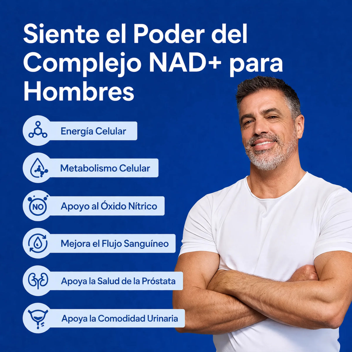 NAD+ Vitalidad Masculina +45 | Nueva Fórmula