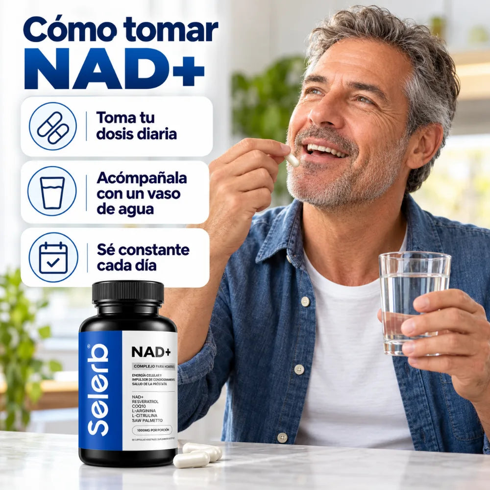 NAD+ Vitalidad Masculina +45 | Nueva Fórmula